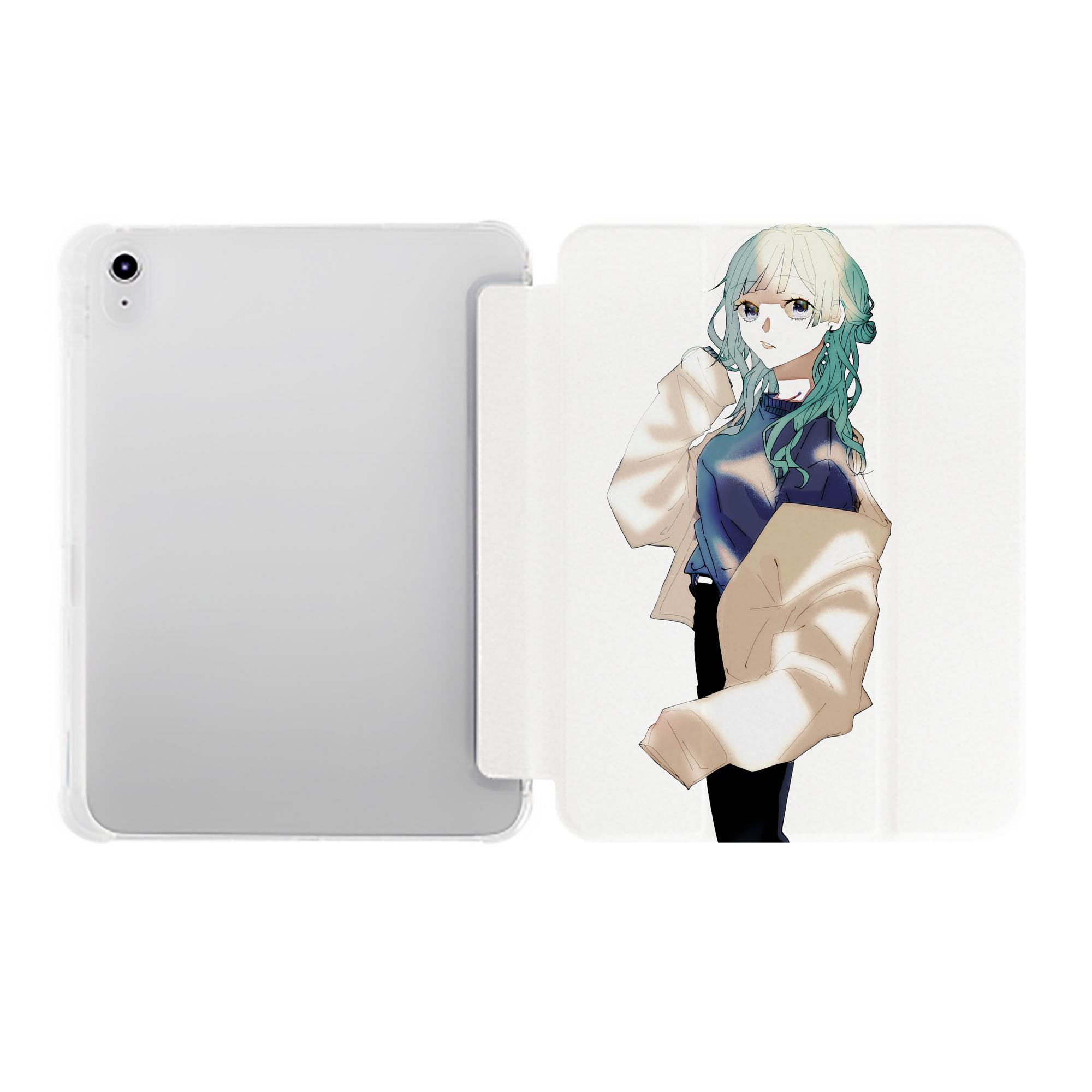 （画像用） 呪術廻戦 Jujutsu Kaisen IPad ケース ペン収納付き 三つ折りスタンド PUレザー×シリコン 対応機種9.5/10.5/10.9インチ